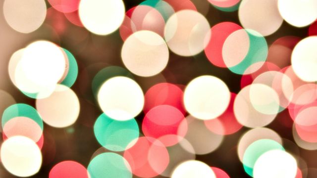 Out of focus Christmas lights