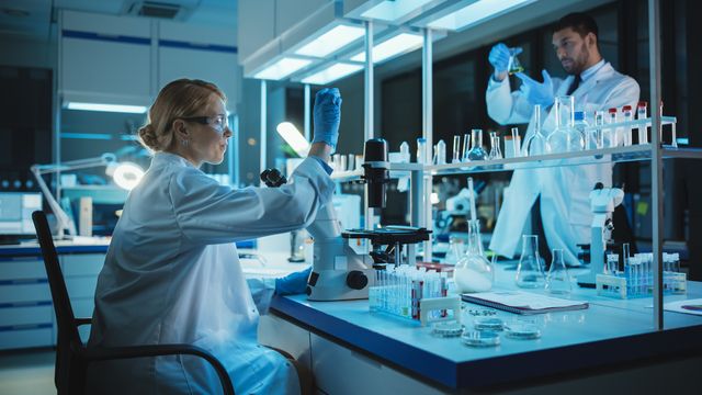 Researchers in a lab.