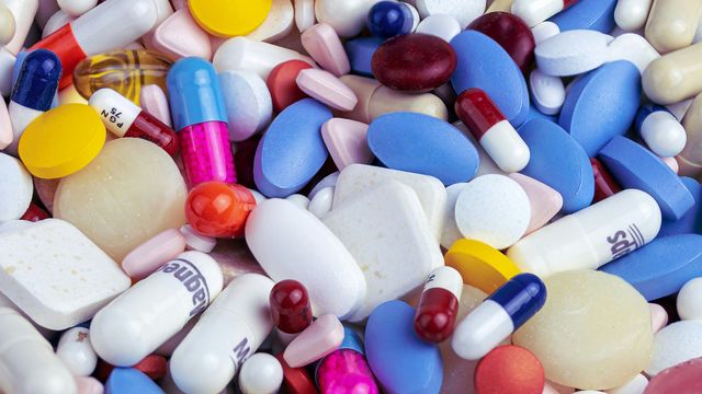A collection of many different pills.