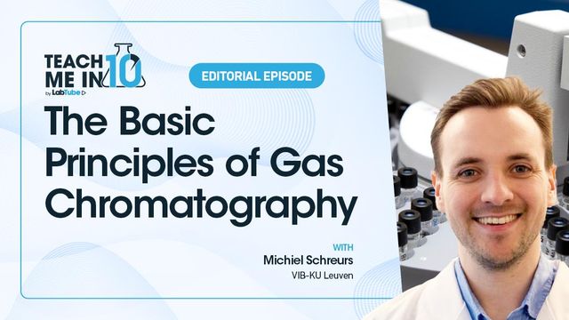 Speaker headshot with a gas chromatographer behind them.